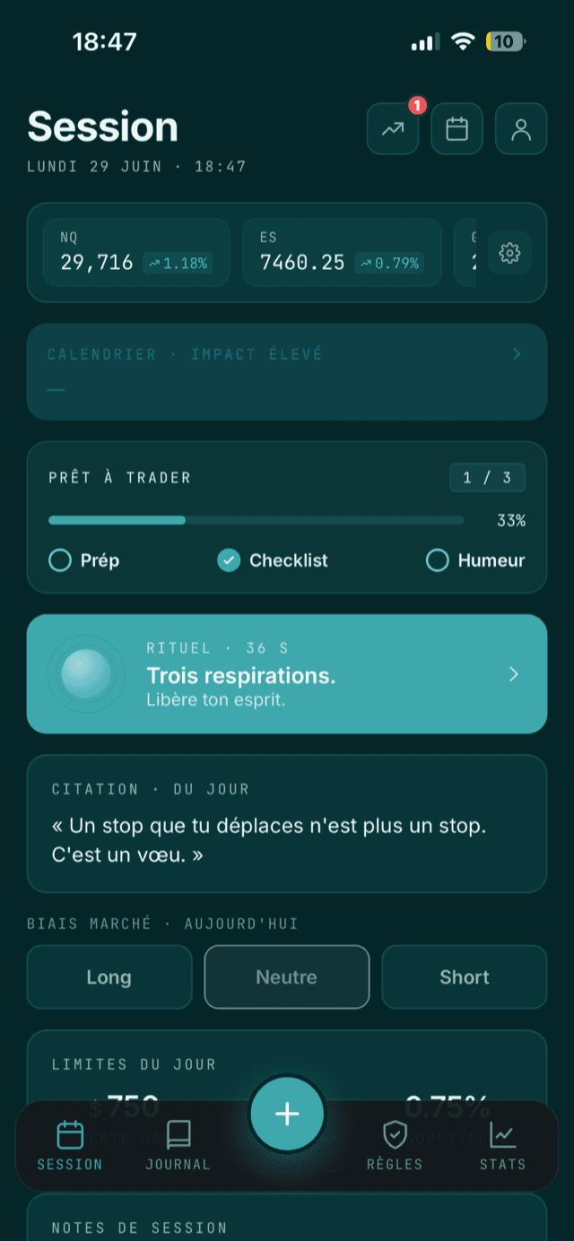 Capture d'écran de l'app TradingNerve (1)