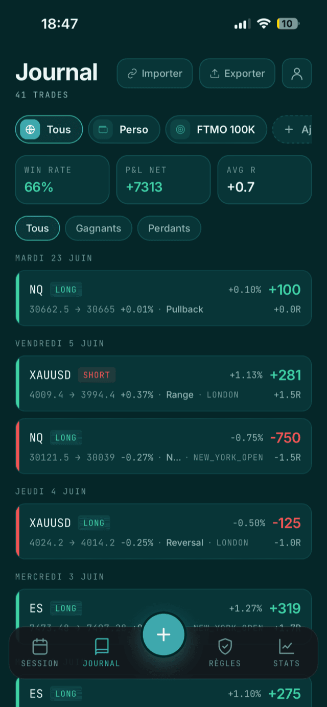 Capture d'écran de l'app TradingNerve (2)